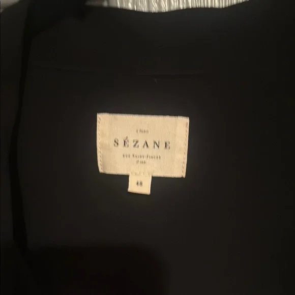 Sezane Black Blouse Elegant Top - Picture 2 of 3
